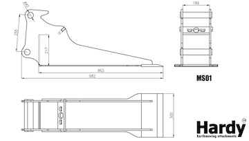 ms01 kabelová lžíce minibagr